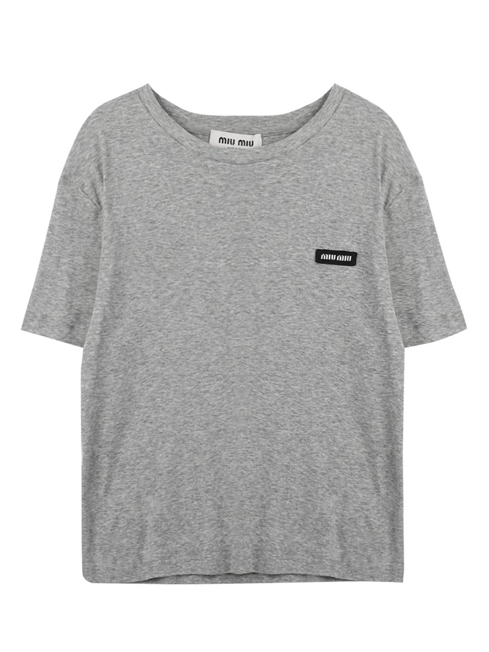 Miu Miu Ribbed Jersey T-Shirt Women’s White