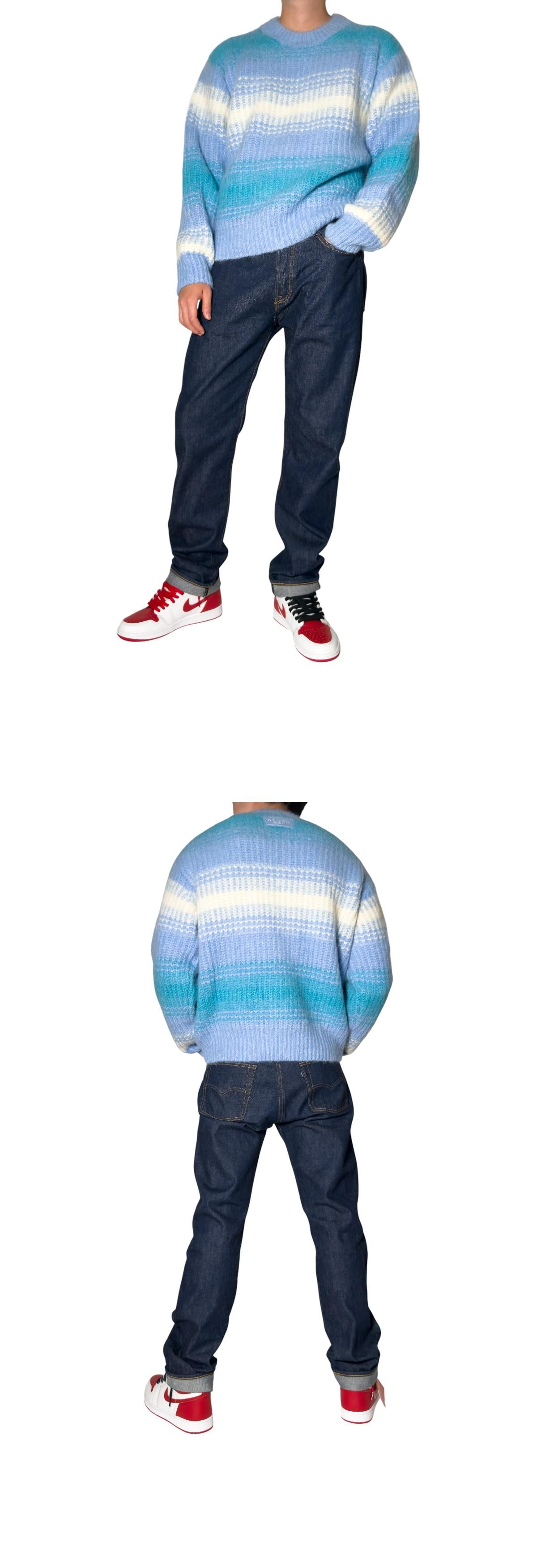 KENZO Speed Stripe Alpaca Wool Crewneck Sweater