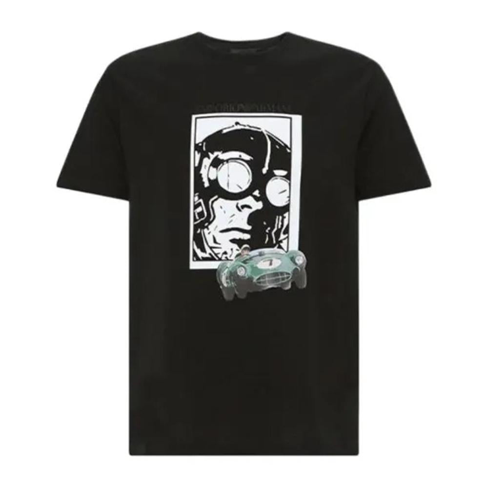 Emporio Armani Racing Print Short Sleeve T-Shirt Black