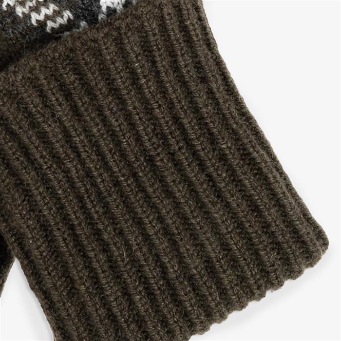 BURBERRY Check Cashmere-Blend Unisex Knit Gloves
