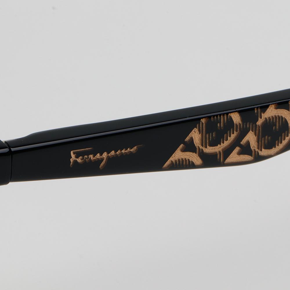 Ferragamo Cat-Eye Acetate Eyeglass Frames with Logo Trim SF2903 001