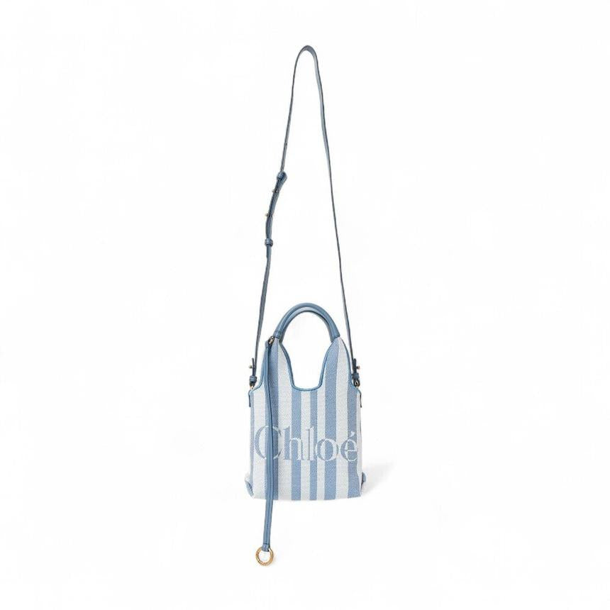 Chloe Mini Striped Top Handle Tote Bag