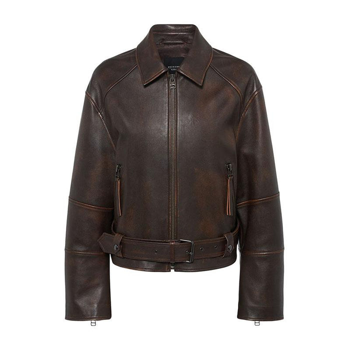 Max Mara Egizio Leather Jacket 25446011600 002