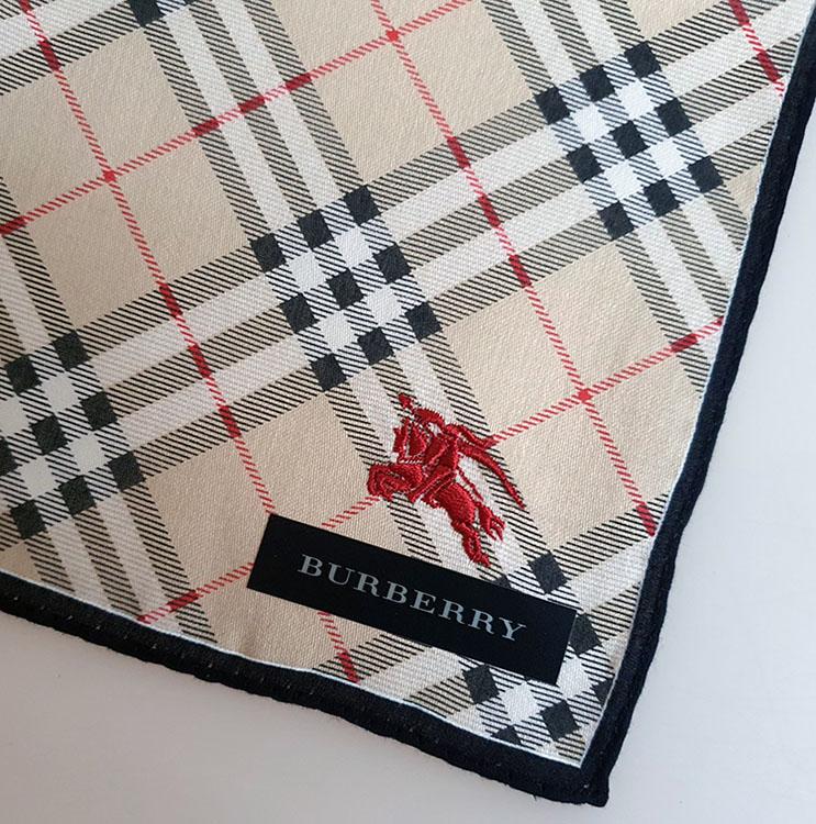 BURBERRY Red Cross Nova Logo Petite Scarf Unisex