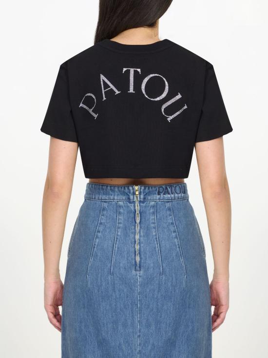 PATOU Short Sleeve T-Shirt Women’s JE1169990999B BLACK DOM