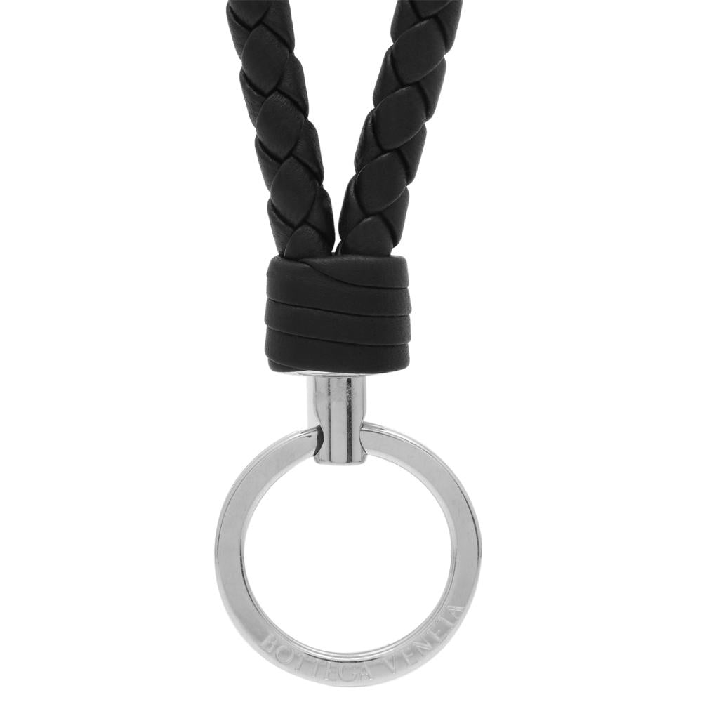 Bottega Veneta Intrecciato Nappa Leather Keyring Black