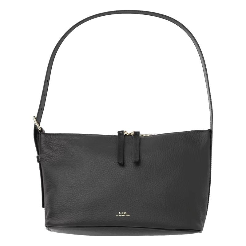 A.P.C. Vera Leather Shoulder Bag Black