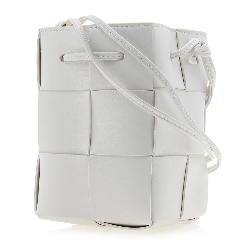 Bottega Veneta Cassette Mini Bucket Crossbody Bag Black Leather