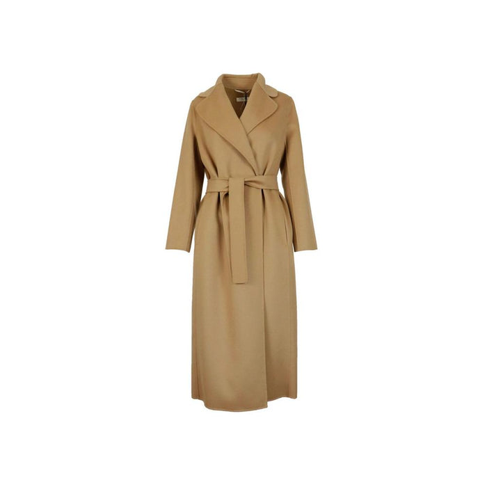 Max Mara Belted Long Wool Coat Camel 901609 23 045