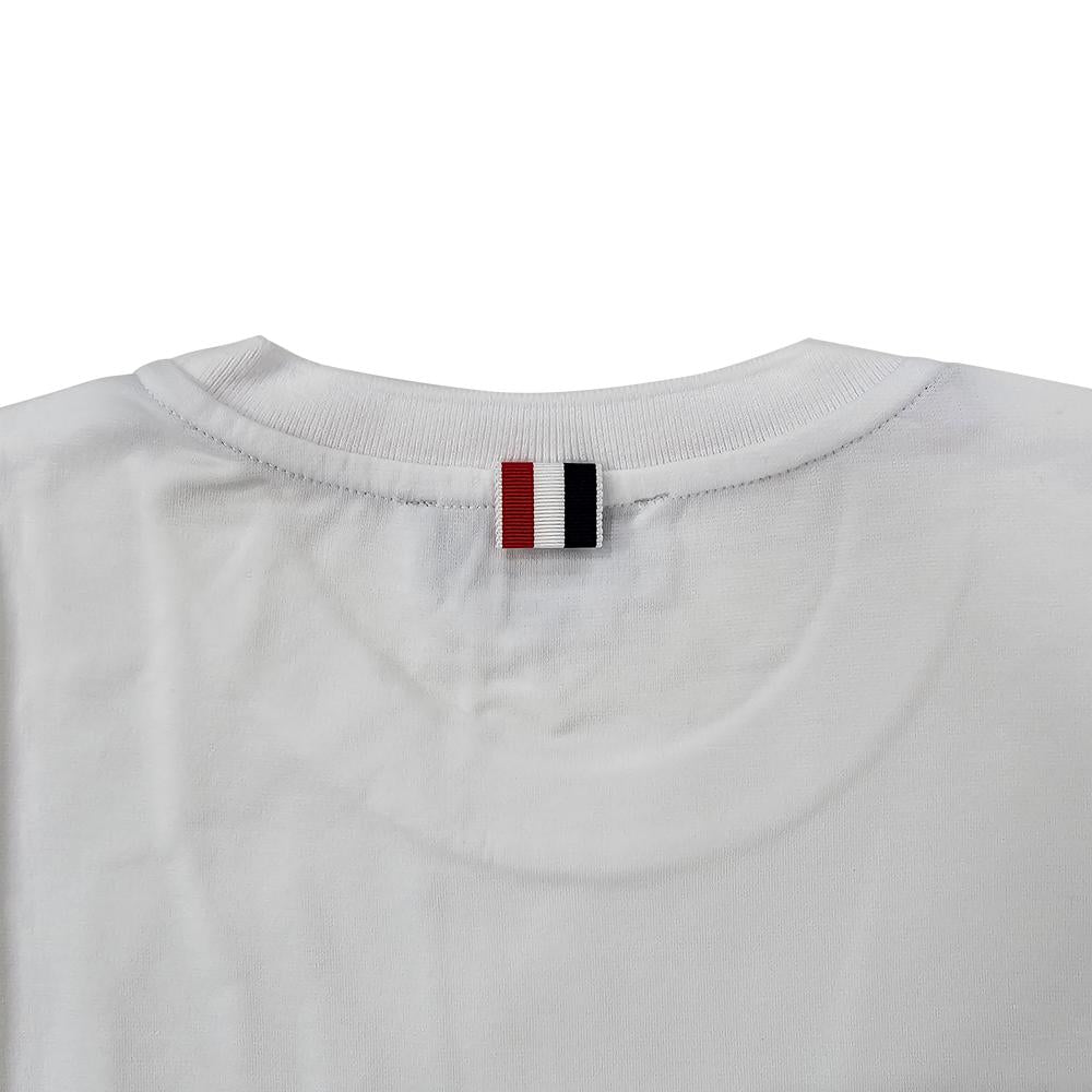 THOM BROWNE Oversized Milano Cotton Pocket T-Shirt White Men