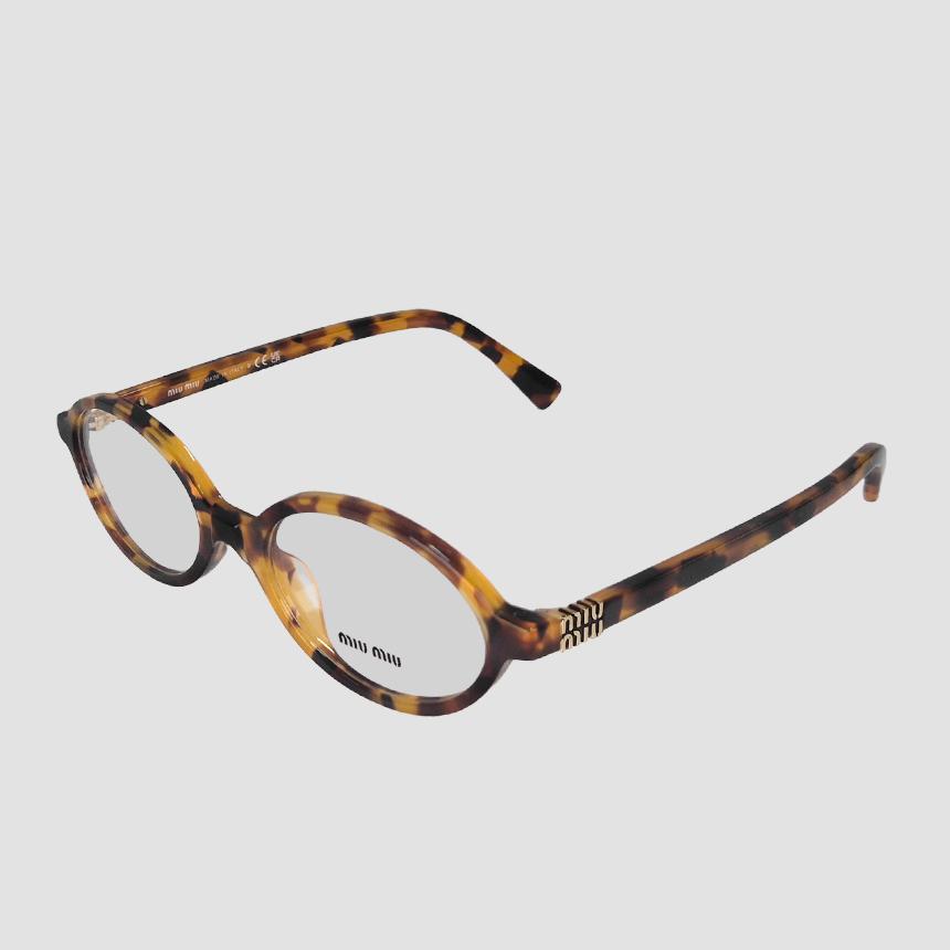 Miu Miu Havana Acetate Rectangular Eyeglasses MU01XV 19P1O1
