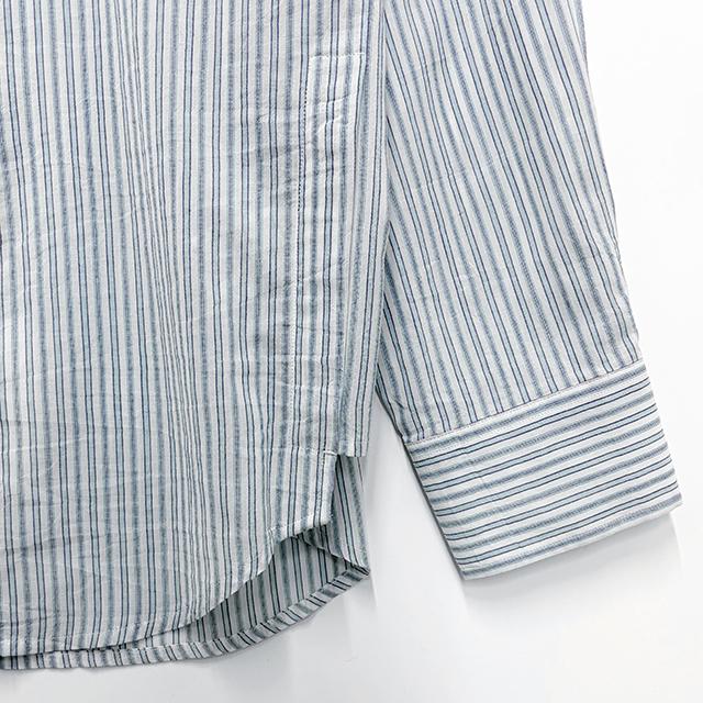 WOOYOUNGMI Striped Long-Sleeve Shirt with Back Logo W261SH07 827L
