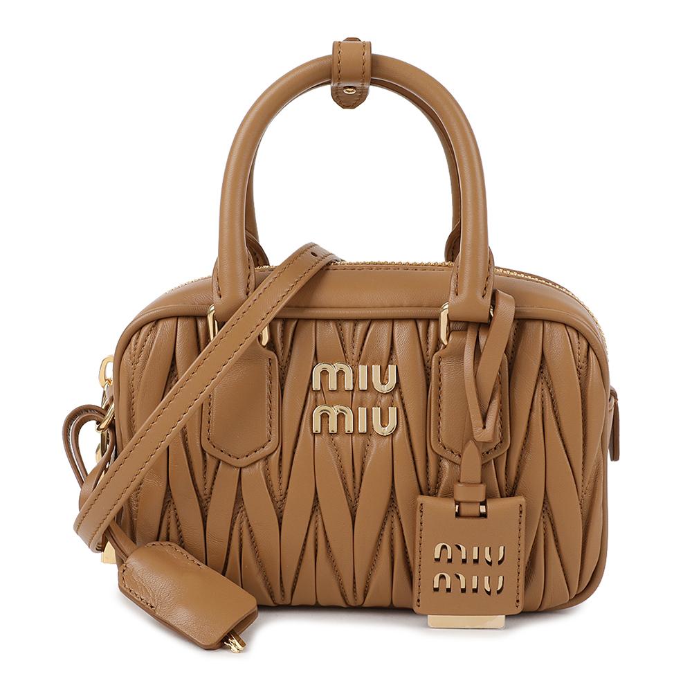 Miu Miu Arcadie Matelassé Leather Tote Bag 5BB123 AN88 F098L