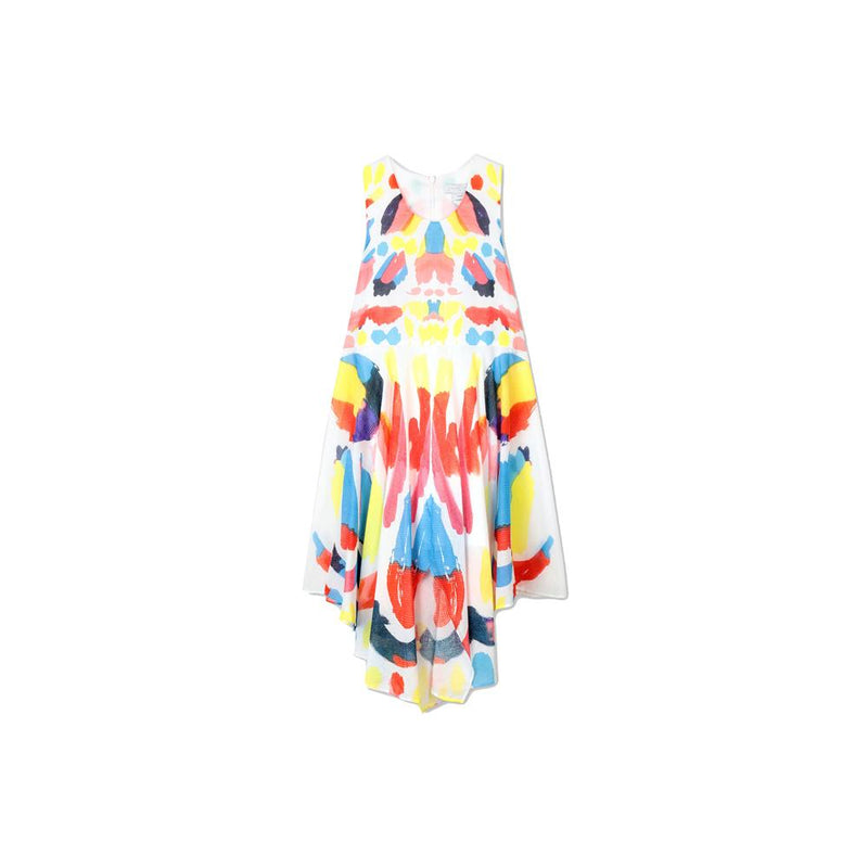 Stella McCartney Kids Women Butterfly Print Multicolor Midi Dress