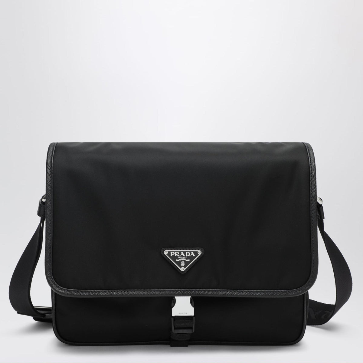 PRADA Black Leather Crossbody Bag