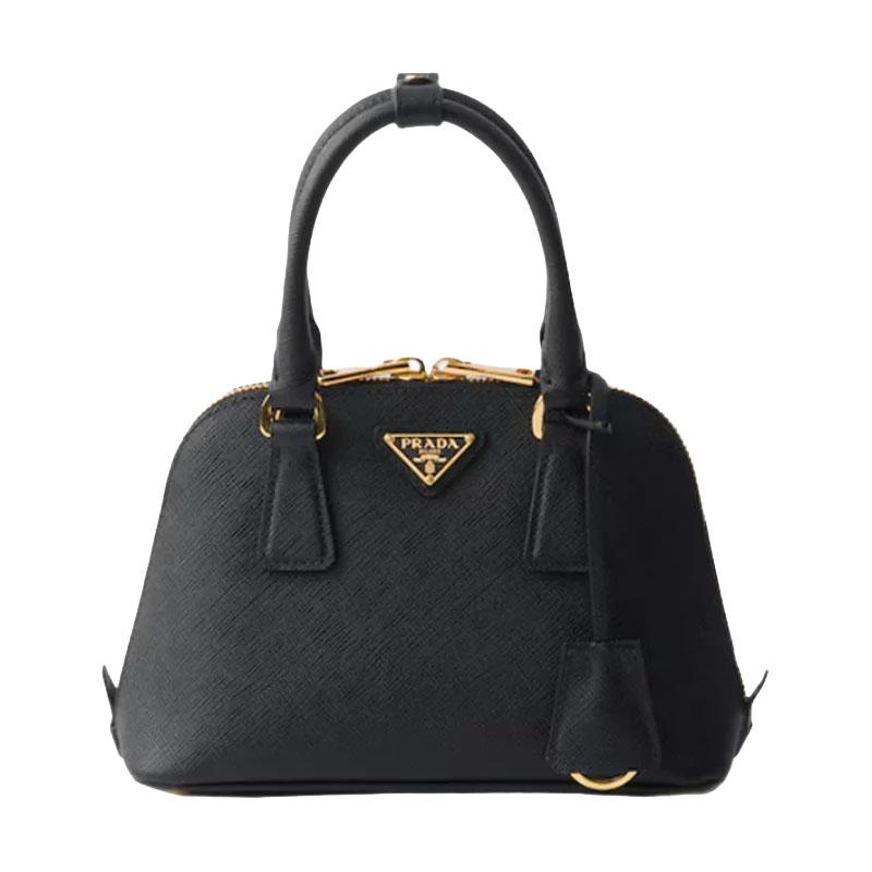 PRADA Promenade Mini Tote Bag Black Leather Women’s