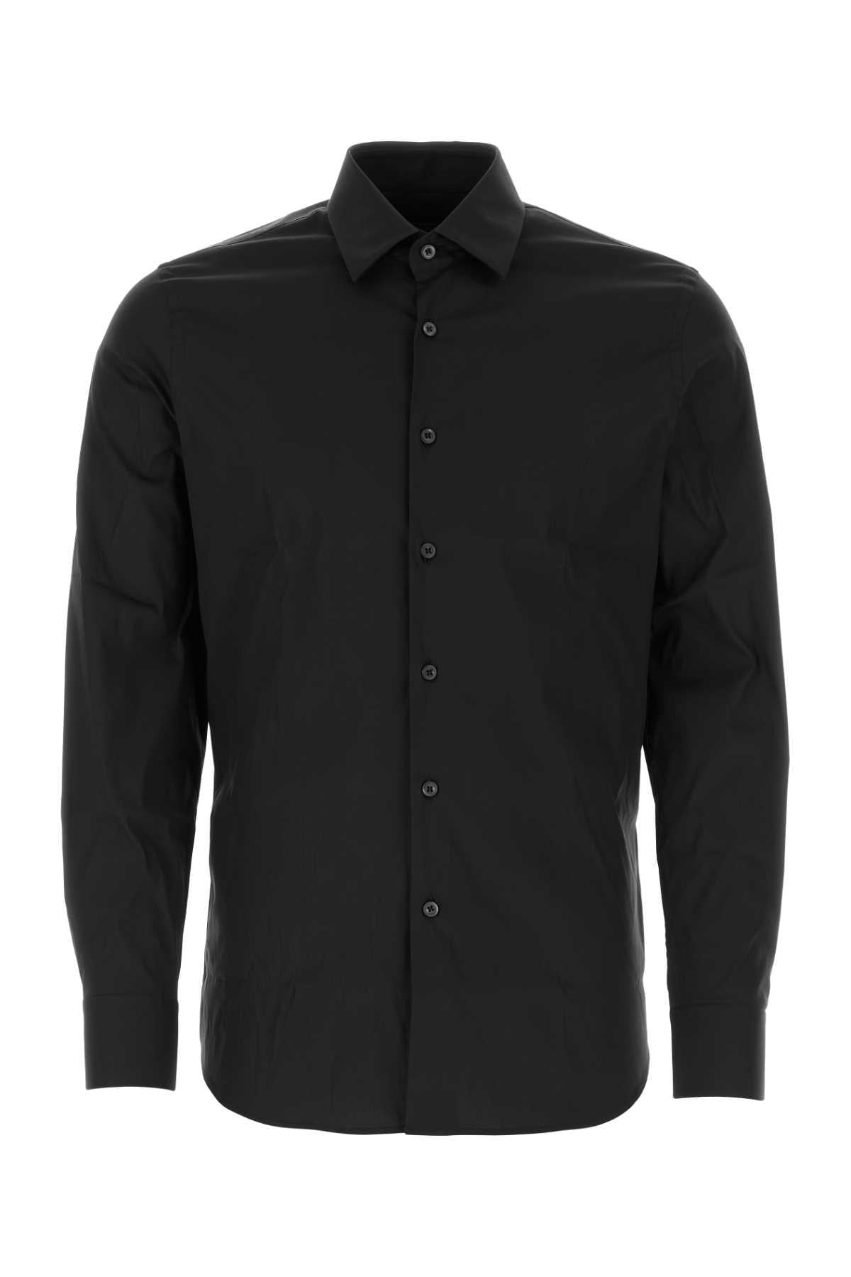 PRADA Black Long Sleeve Dress Shirt for Men