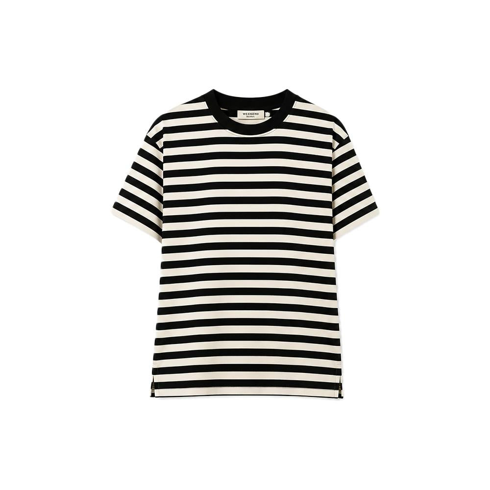 Max Mara Black Stripe Short-Sleeve T-Shirt 2625976021 010