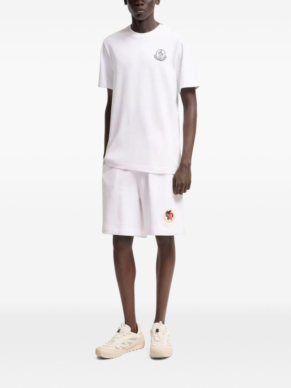Moncler Short Sleeve T-Shirt White Cotton Men’s Top