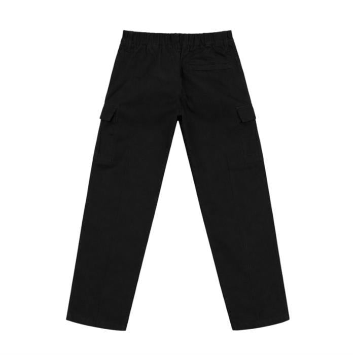 STONE ISLAND Black Cargo Straight Pants