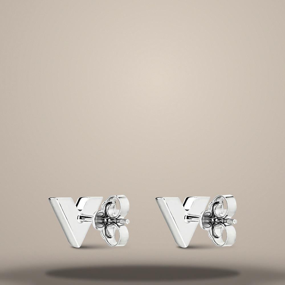 Louis Vuitton Essential V Stud Earrings 7mm Gold-Tone