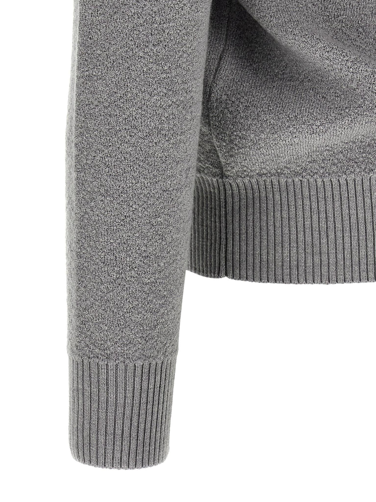 STONE ISLAND Wool Round Neck Knit Sweater Navy Men