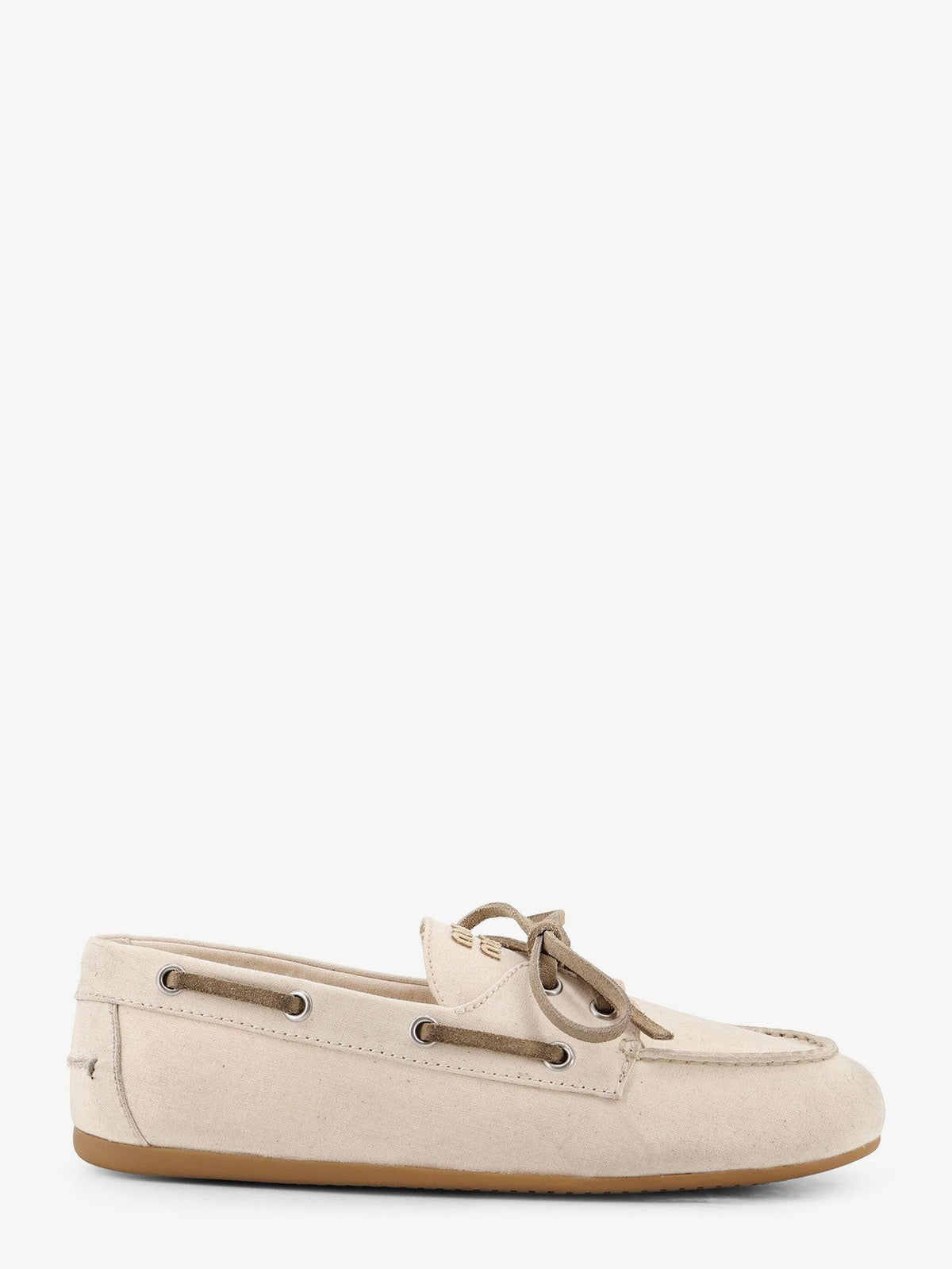 Miu Miu Leather Loafer Boat Shoes