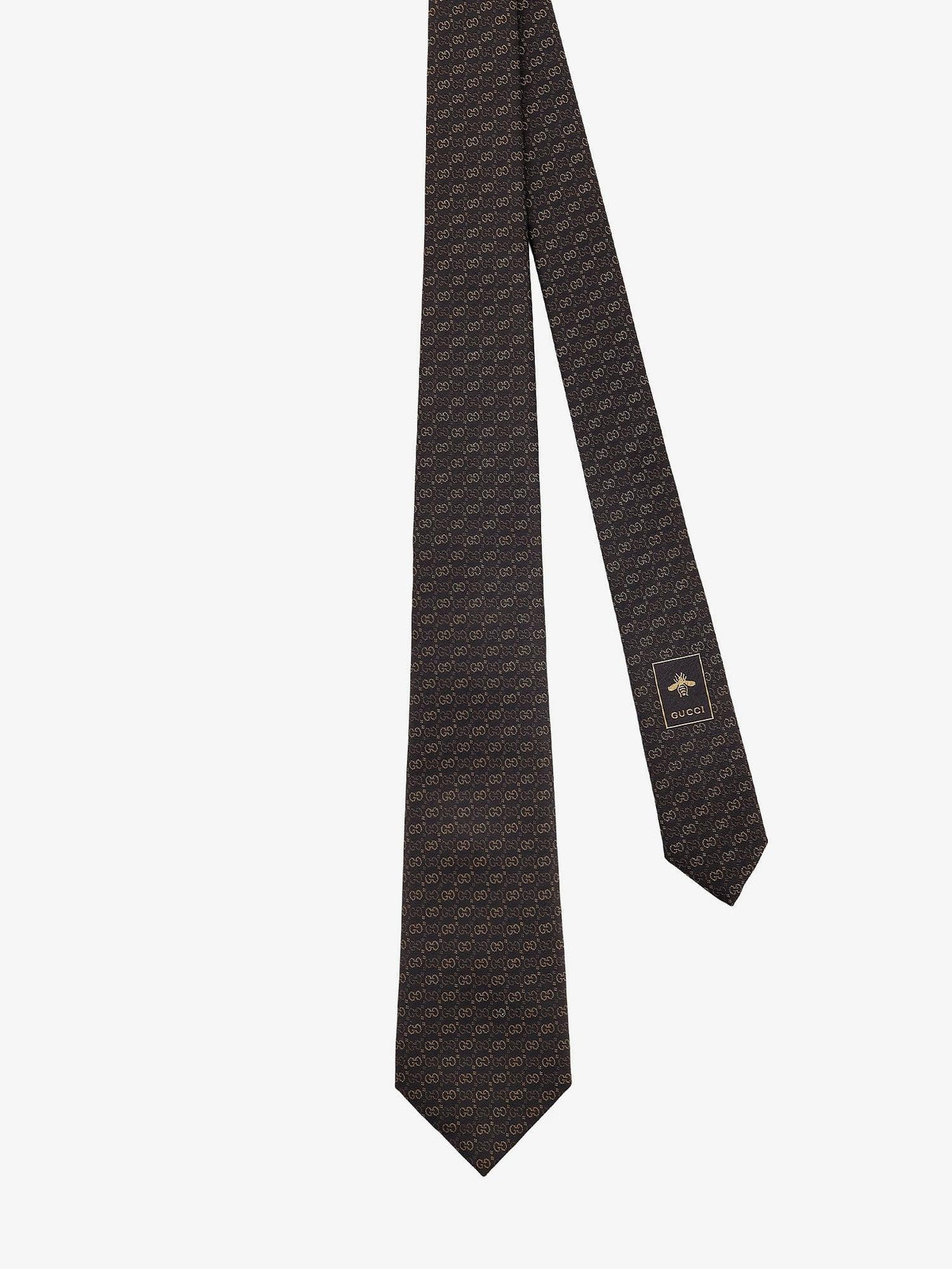 GUCCI Silk Jacquard Logo Tie Navy Men’s Accessory
