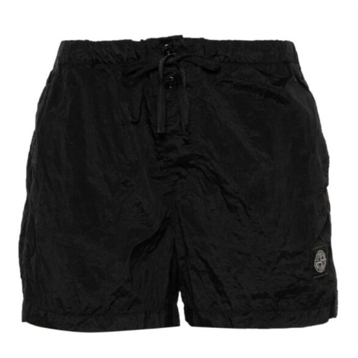 STONE ISLAND Logo Patch Swim Shorts Black B100006 S0043 V0029