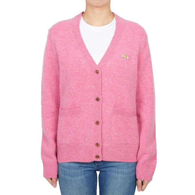 Maison Kitsune Baby Fox Women’s Wool Cardigan Gray PW00501 KT1006 0327