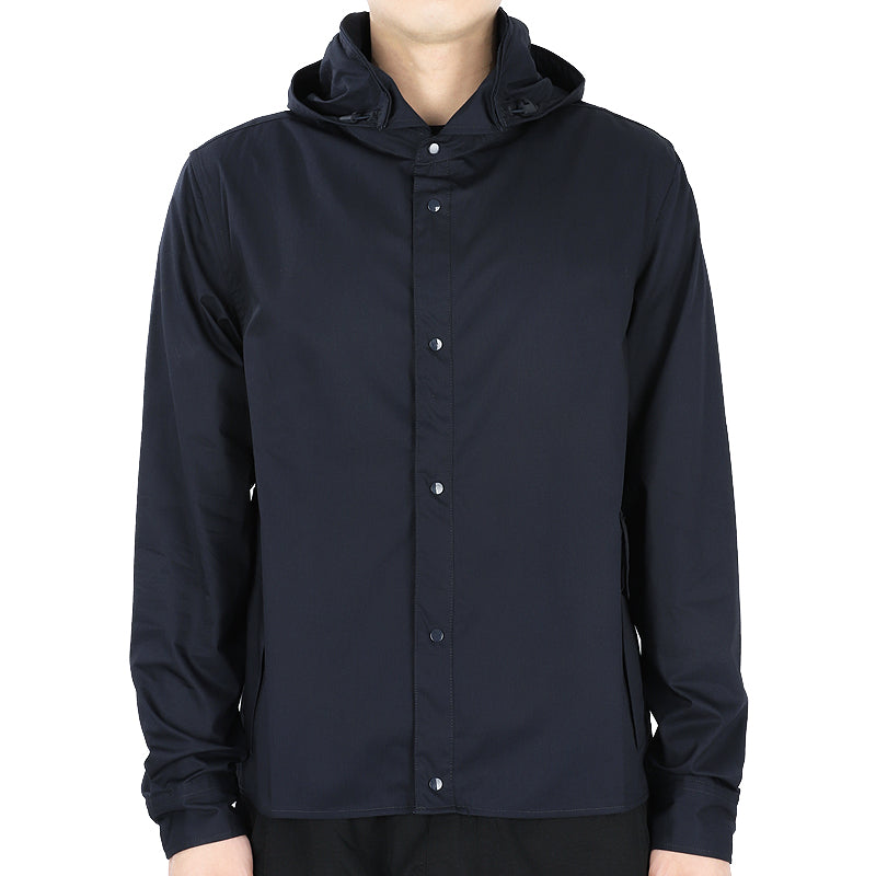 CP Company Logo Patch Pocket Hooded Jacket Navy