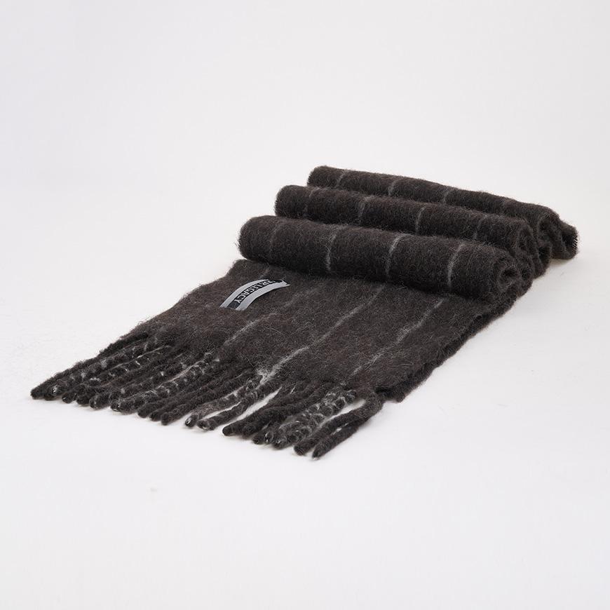 OUR LEGACY Unisex Estate Scarf Muffler Brown Wool Scarf A4258 EBR