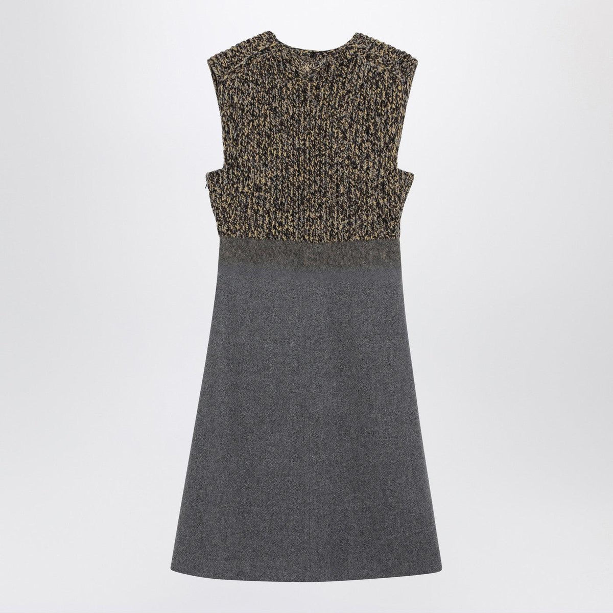 PRADA Sleeveless Mini Dress Black Wool