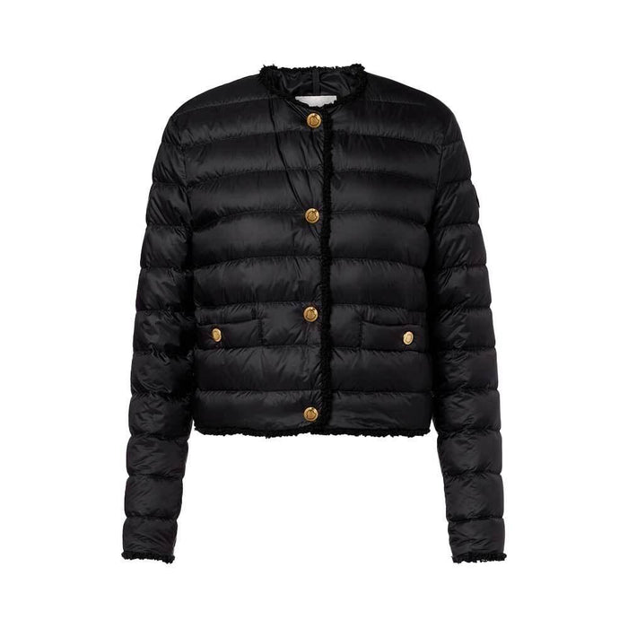 Moncler Bouclé Down Jacket with Trim for Women 1A00104 597YF 999
