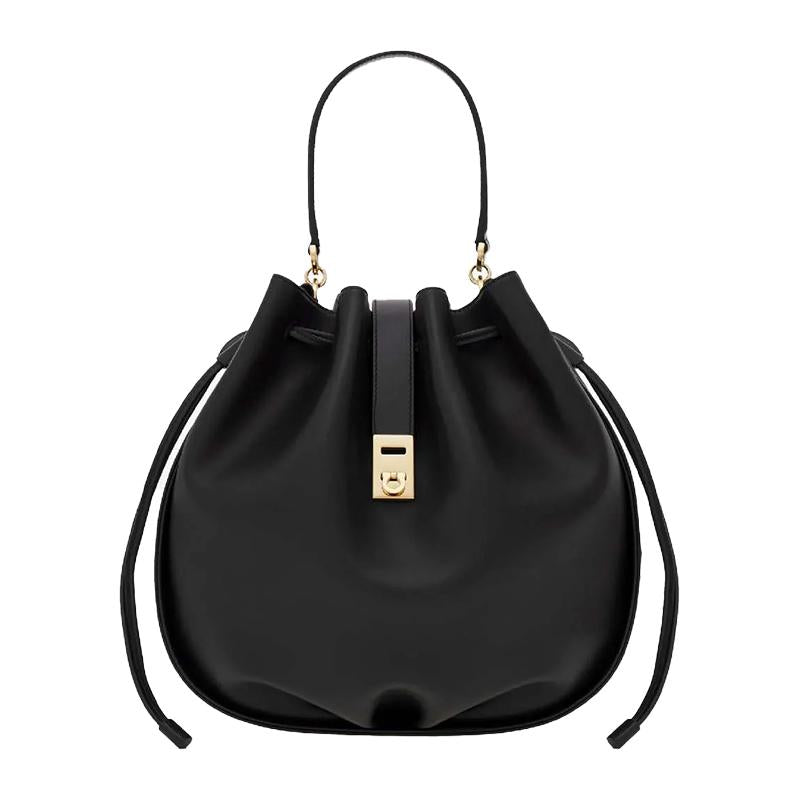 Ferragamo HUG Leather Bucket Shoulder Bag