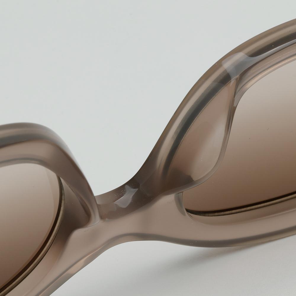 CELINE Triomphe Oval Acetate Sunglasses Brown Unisex