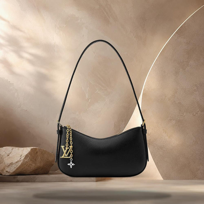 Louis Vuitton Pochette LV Bloom Black Tote Bag M29456