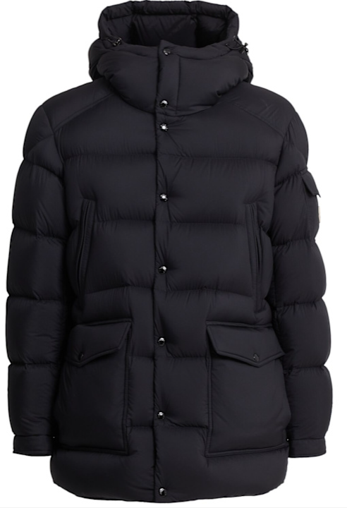 Moncler Black Bretagne Hooded Short Down Jacket
