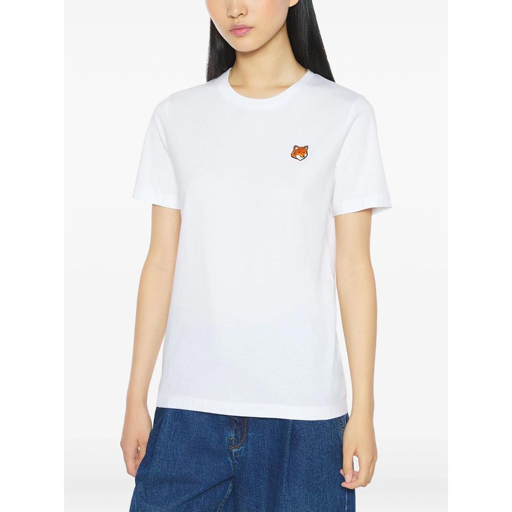 Maison Kitsune White Short Sleeve Cotton T-Shirt