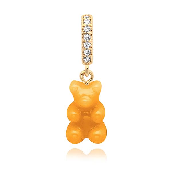 CRYSTAL HAZE Nostalgia Bear NYC Taxi Yellow Pave Connector Charm