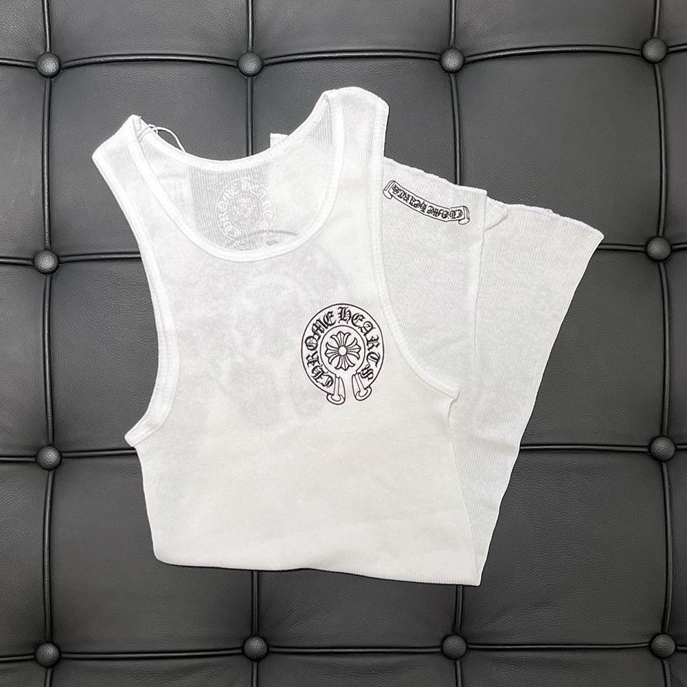 Chrome Hearts Horseshoe Long Tank Top Sleeveless White