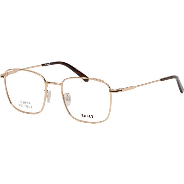 BALLY Lightweight Gold Metal Asian Fit Eyeglass Frames Unisex BY5039D 030