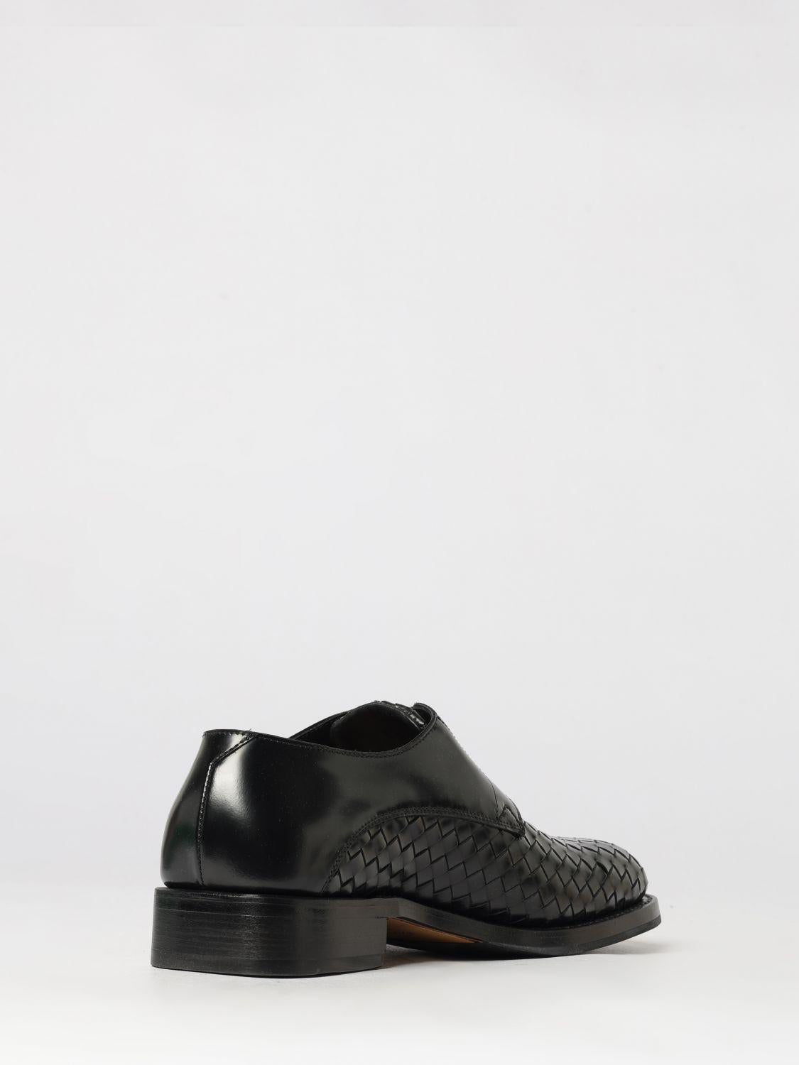 Bottega Veneta Black Leather Oxford Dress Shoes