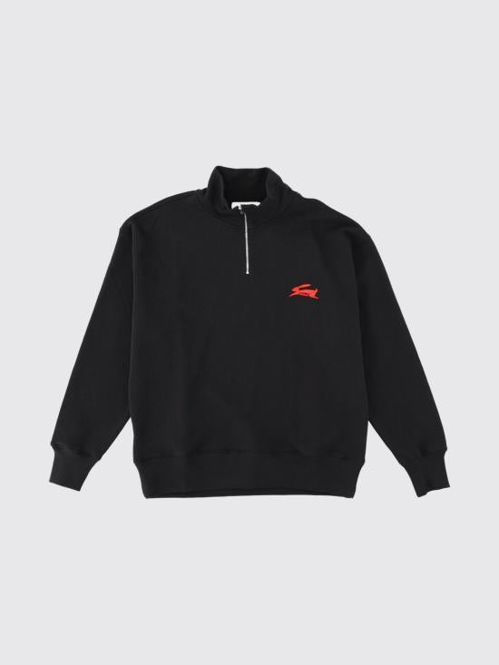 MSGM Logo Embroidered Half Zip Sweatshirt 3940MM81 257795 99