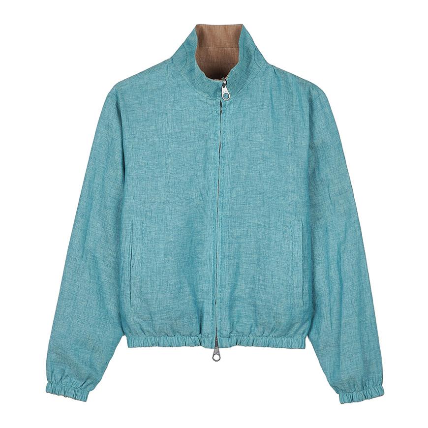 Loro Piana Women’s Linen Bomber Jacket FAQ0520 B5ZH