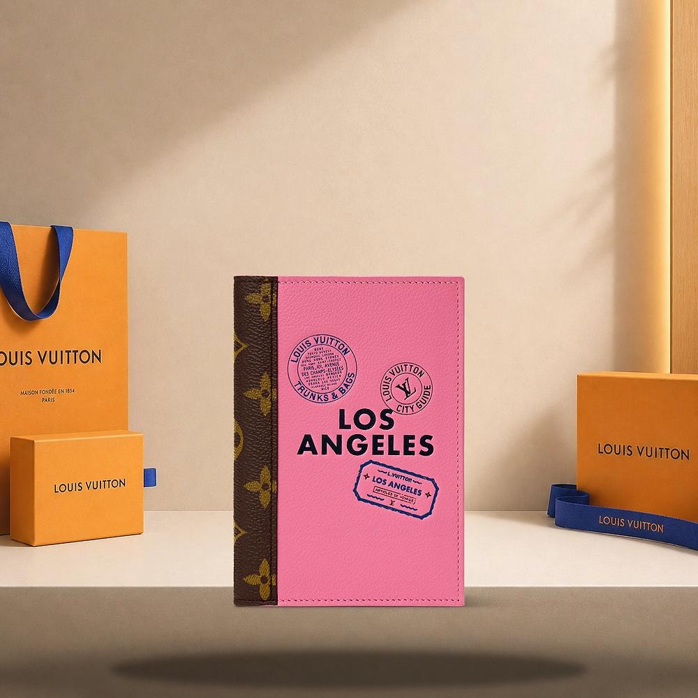 Louis Vuitton Los Angeles Pink Passport Cover Wallet M29101