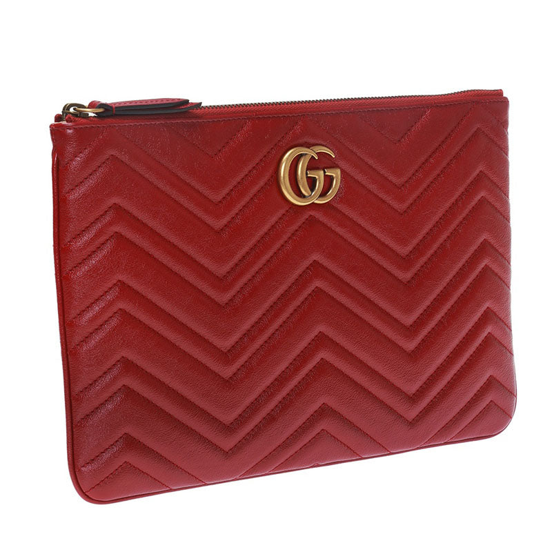 GUCCI GG Marmont Clutch Bag Gold-Tone Hardware 525541 6438