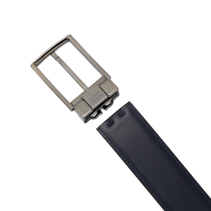 Ferragamo Gancini Reversible Leather Men's Belt Pre-Cut 0776302