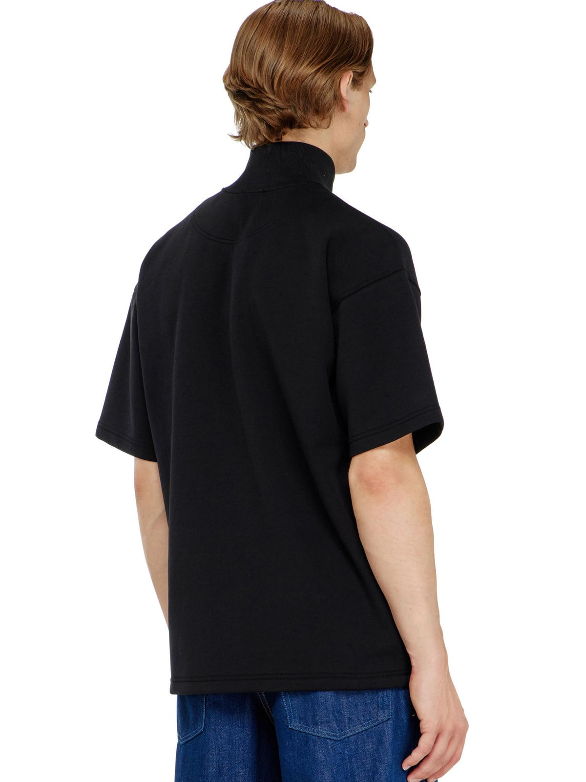 DIESEL Black Cotton Short Sleeve T-Shirt for Men