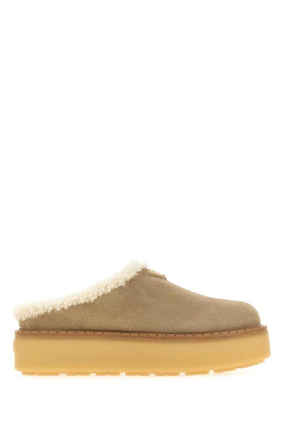 PRADA Suede Slippers Women’s Black Slide Sandals